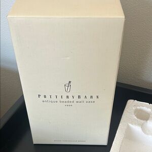 Pottery Barn NIB Antique Beaded Wall Vase